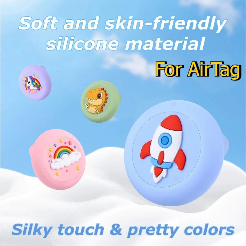 Safety‑pin Secured Silicone AirTag Holder,hidden for Kids, Elders,protective GPS Tracker Case Fits Clothing,shoes and Backpacks