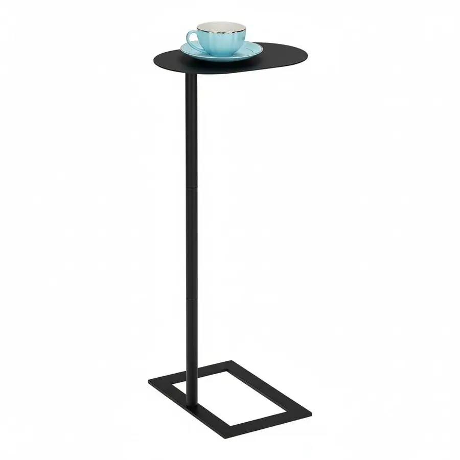 

Приставной столик C-образной формы, высотой 27,5 дюймов, узкий, раздвижной, для размещения под диваном, современный индустриальный кофейный столик-поднос