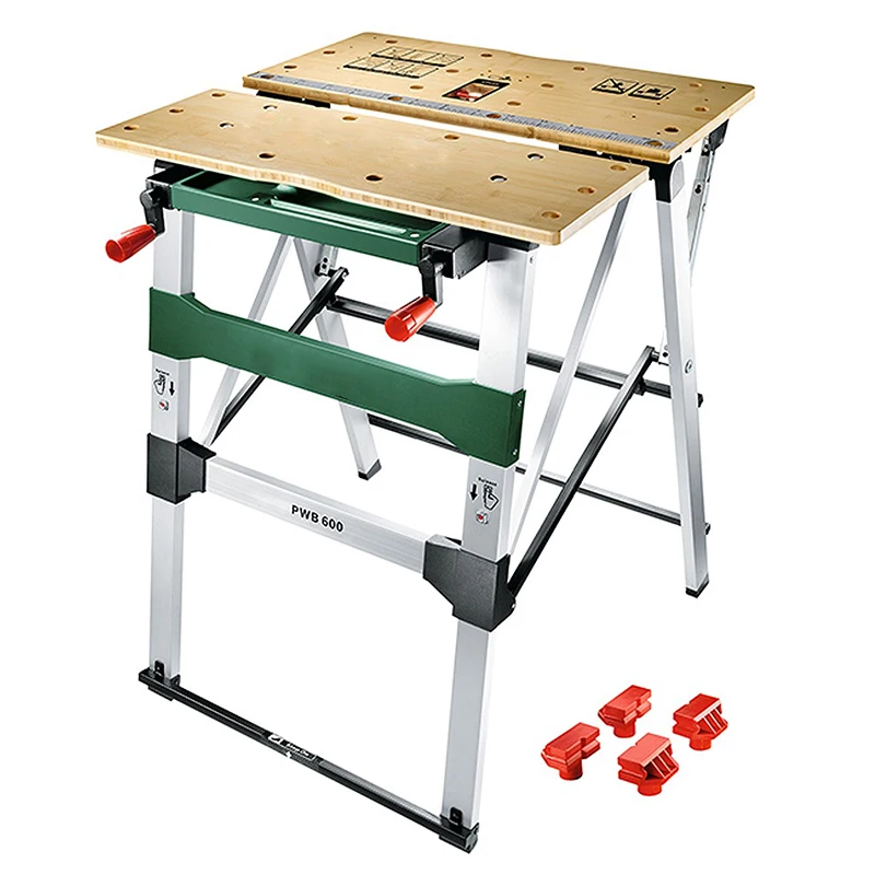 PWB 600 Home and Garden Work Bench 4 Blade Clamps 200KG Load Capacity Folding Lifting Table Portable Manual Console