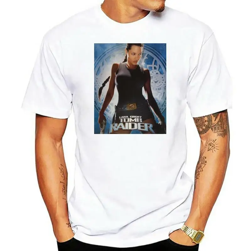 Tomb Raider Lara Croft Angelina Jolie Men T-Shirt Black Clothing 6-A-321