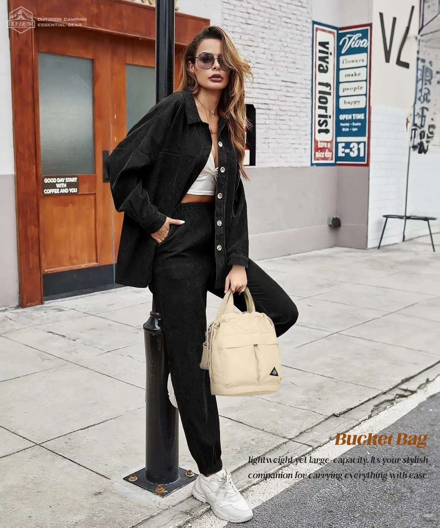 OCEGEAR Canvas Messenger Bag Women Men Fashion Shoulder Bag Student Large Capacity Female Crossbody Bags Vintage Cloth Handbag