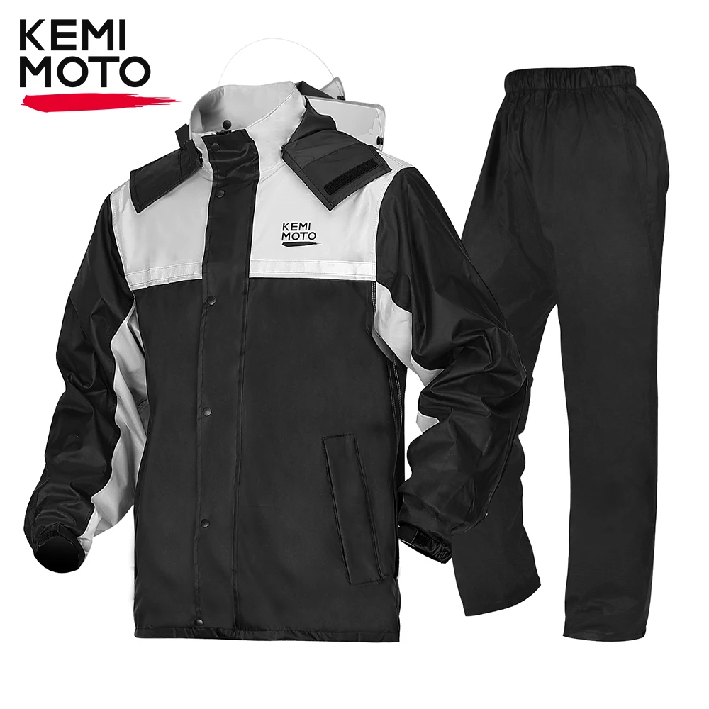 

Мужской дождевик: водонепроницаемый костюм из куртки и брюк, светоотражающий, легкий, для работы, походов, езды на мотоцикле, рыбалки и активного отдыха