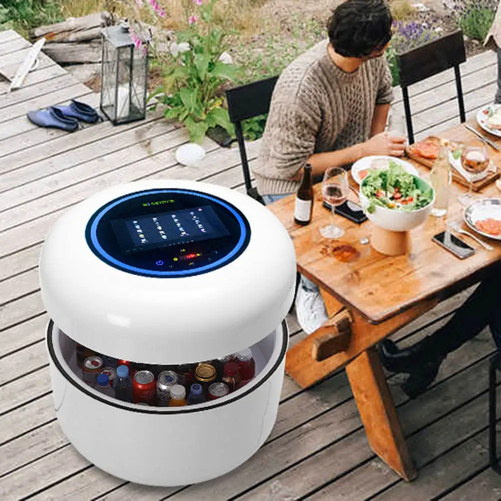 

Oem Factory Table Type Refrigerator Portable Wireless Charging Smart Table Touch Screen Coffee Table Fridge