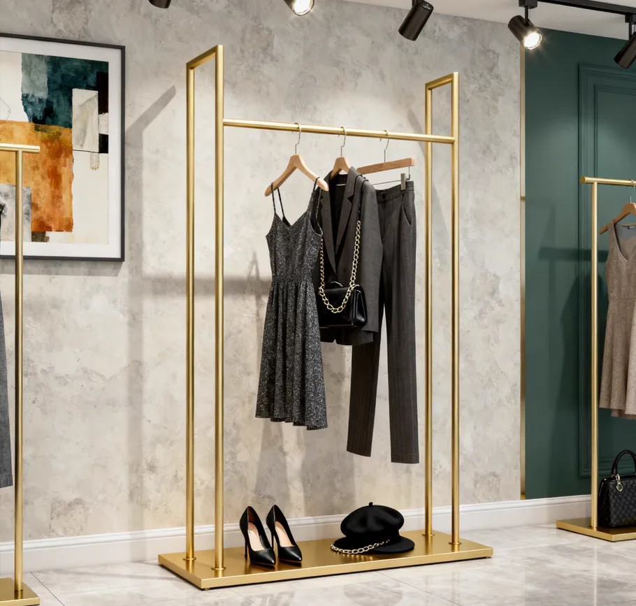 

Women's Clothing Storecelebrity Explosion Wrought Iron Clothing Store Hanger Floor With Laminate Industrial Style Women's Clothi