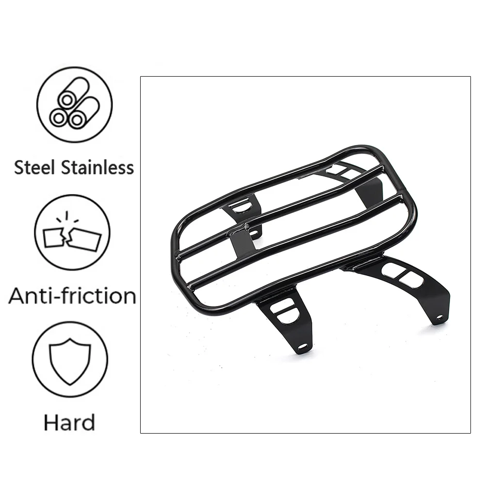 Steel Rear Fender Bolt on Solo Luggage Rack  For Indian Scout Bobber 2018-2021Motorcycle Accessories Bobber Bright Black