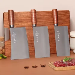 Shibazi Professional Chinese Kitchen Knives High Carbon Forged Kitchen Cleaver Slicing Cutting Knife Traditional Cooking Tools