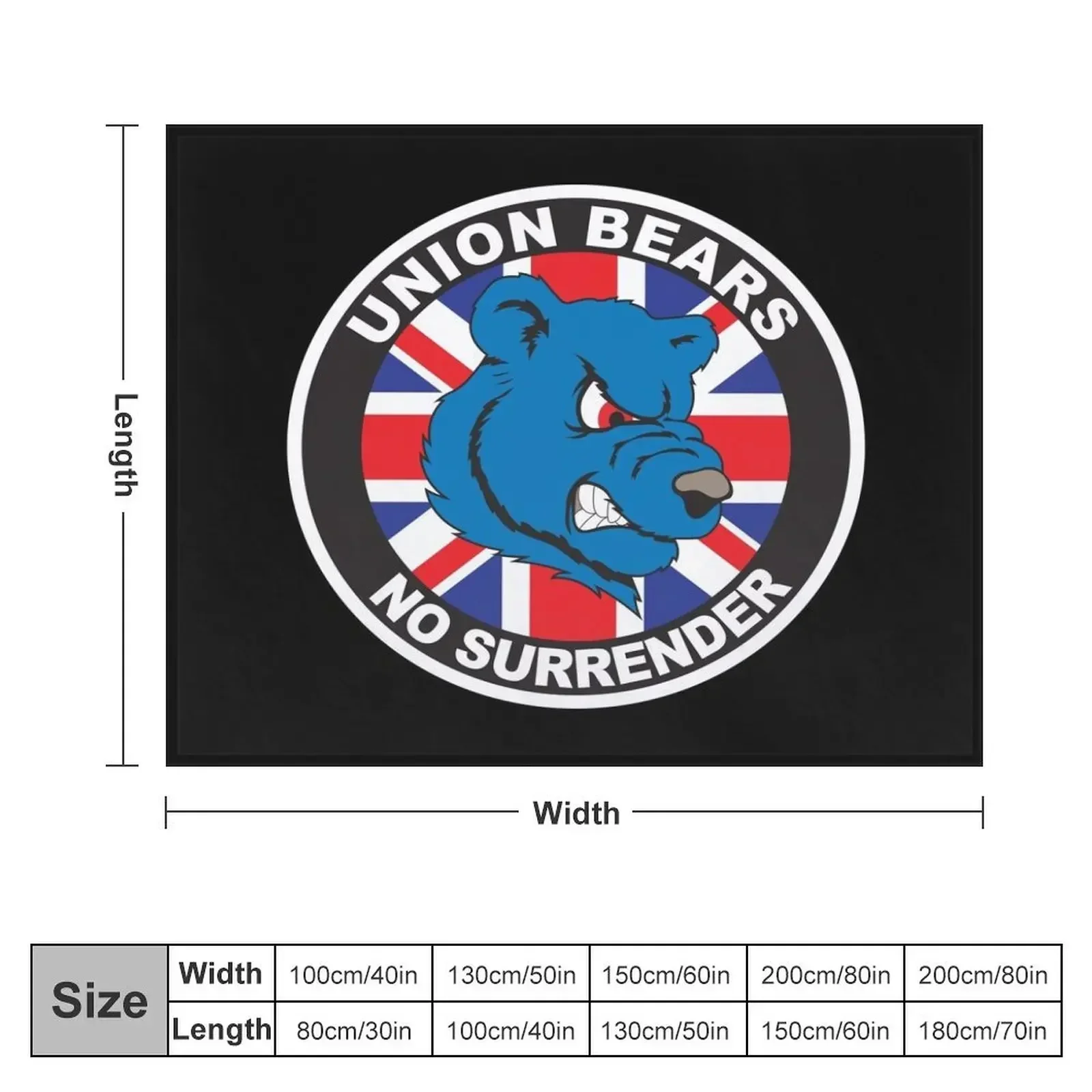 Union Bears - Rangers Throw Blanket for winter Bed covers Blankets