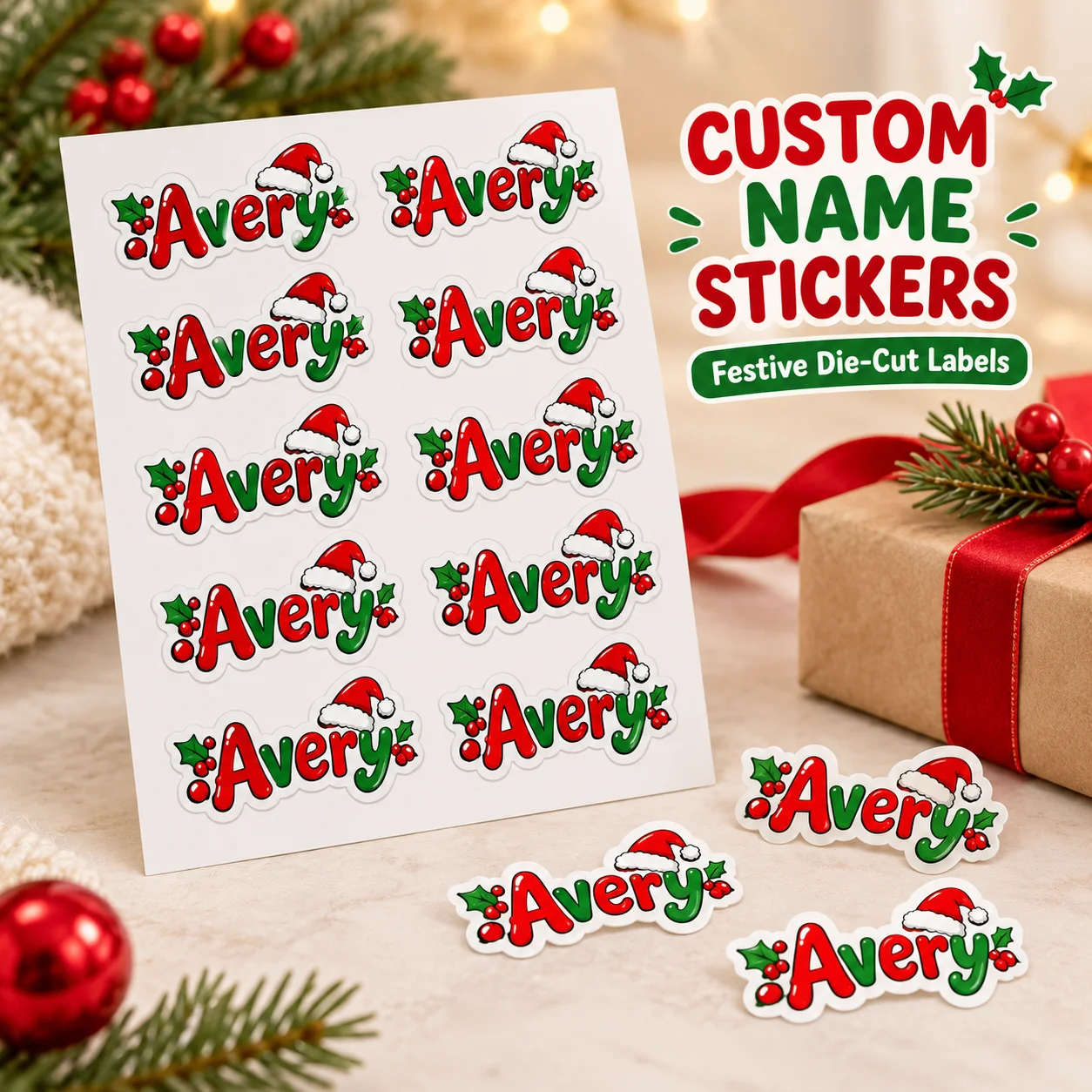Personalized Die Cut Sticker 6x10cm Custom Logo PVC Adhesive Decals Waterproof Scratch Resistant for Bottles Laptops Gifts Set