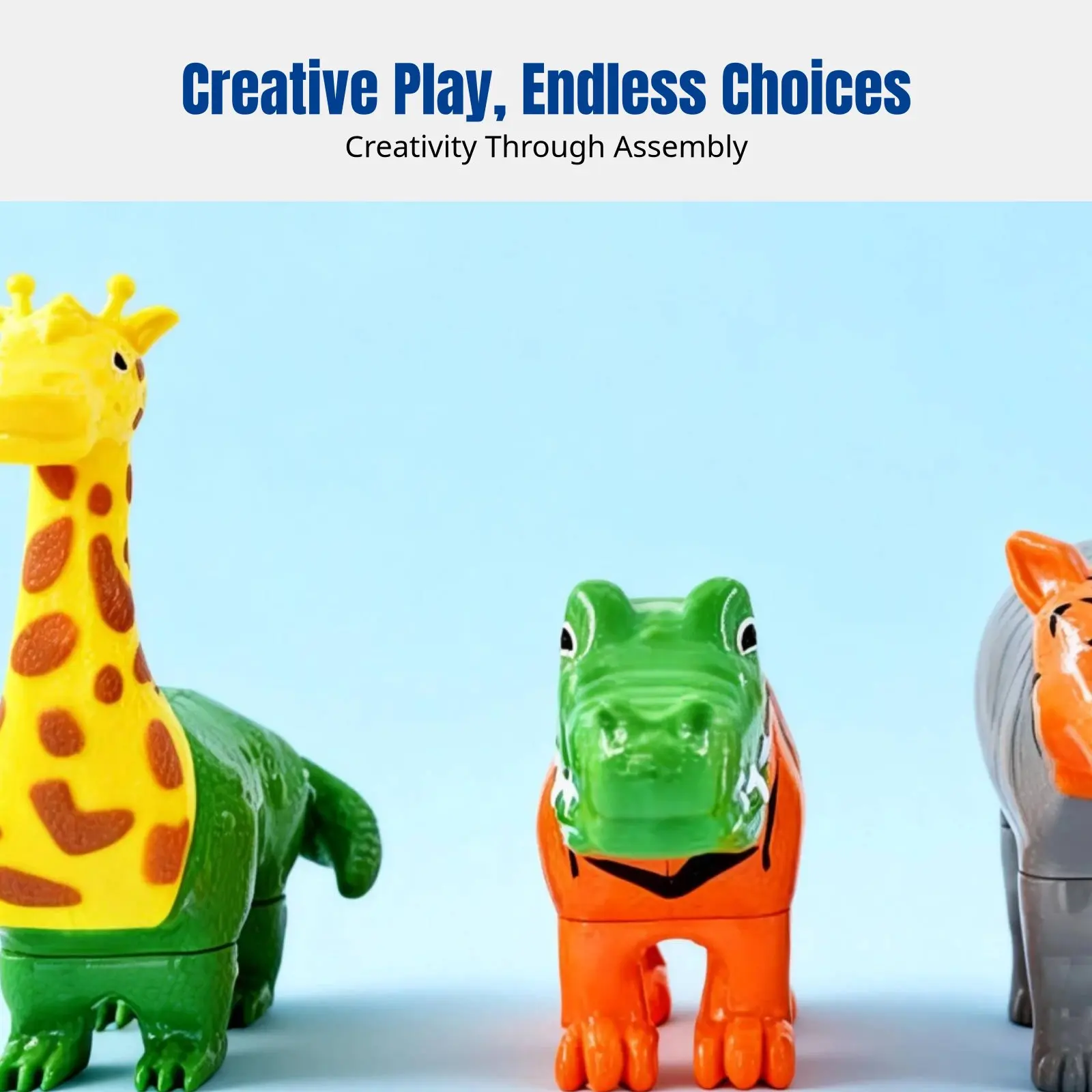 

Building Blocks, Creature Assembly Toy, Educational Model for Kids, Creative Early Learning, Gift for Boys and Girls