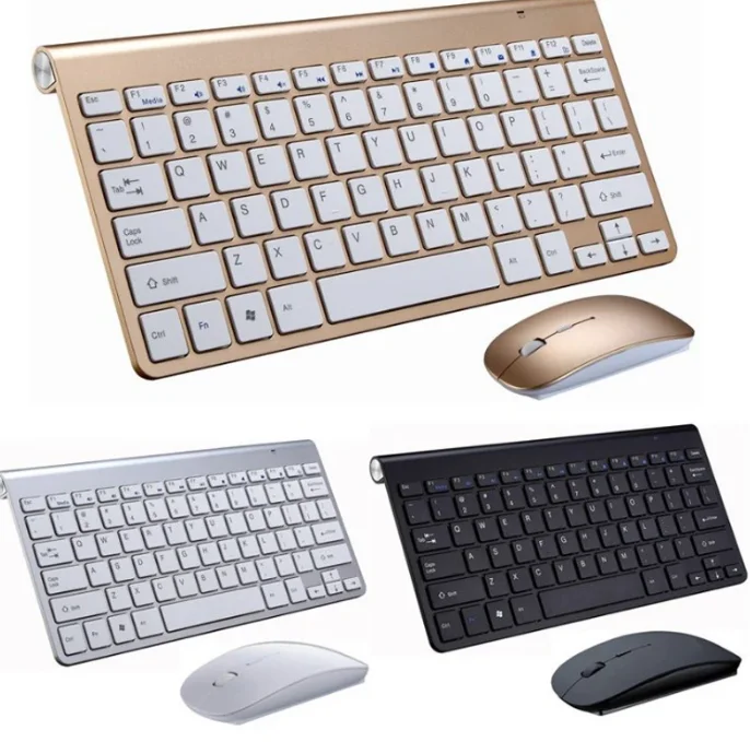 2.4G Wireless Keyboard and Mouse Combo Mini Korean Russian Spanish Hebrew Arabic Keyboard Mouse Set For Notebook Laptop
