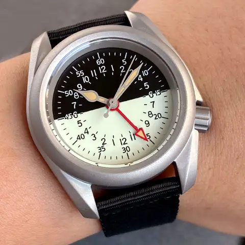 티타늄 스틸 케이스 40mm GMT NH34AA 시계 빛나는 사파이어 남성용 200M 방수 자동 무브먼트 3.8 크라운 Best5