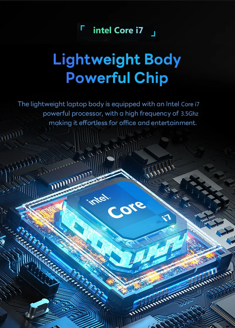 14.1 inch Laptops Intel Core i7 7500U Windows 11 Gaming Laptop