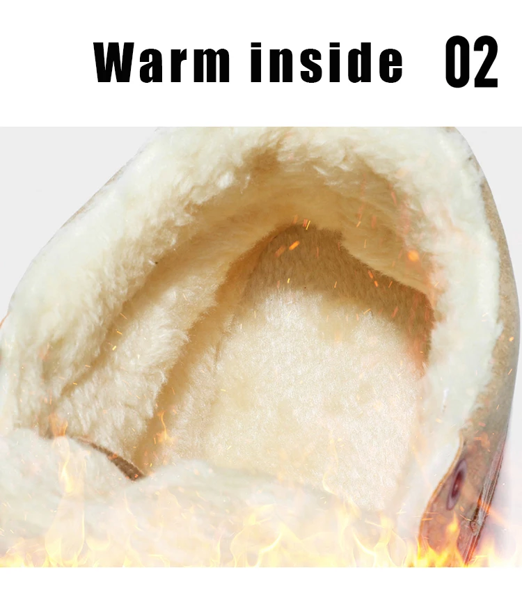 Herren-Schneestiefel, mit Fleece gefüttert für Wärme, verschleißfest und rutschfest, leicht und atmungsaktiv, weich und bequem, trendig und lässig, geeignet für Outdoor-Aktivitäten, Arbeit und Pendeln im Herbst und Winter. – Detail 7