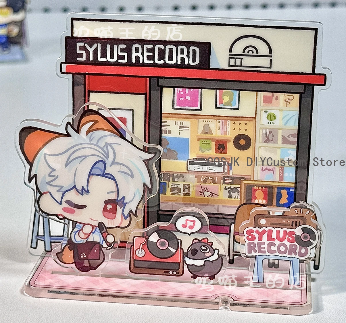 

Любовь и глубокий космос Rafayel Zayne Sylus Caleb Xavier, маленькая магазинная серия, подставка, модель, тарелка, акриловые украшения, декор для косплея