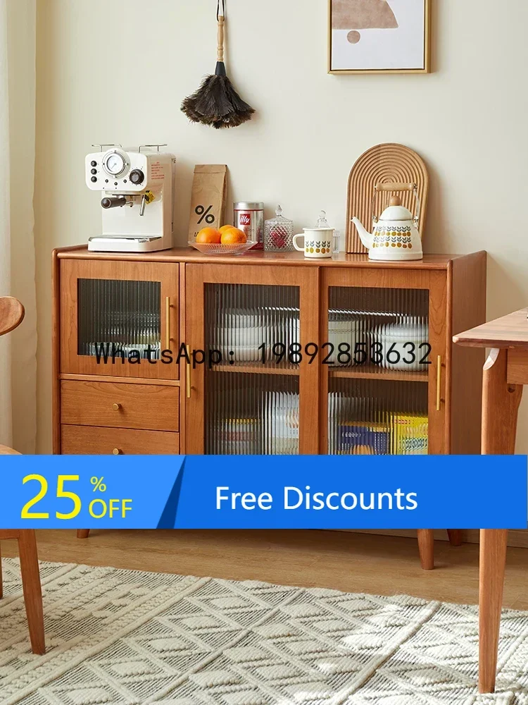 

LYY Solid Wood Sideboard Simple Modern Storage Cabinet Japanese Storage Cabinet