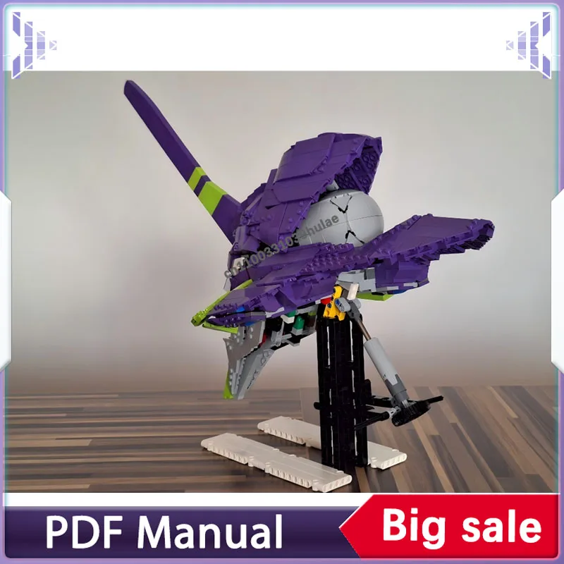 مجموعة مكعبات البناء إيفا 01 تماثيل الرأس ملحقات الديكور للكبار الطوب الديكور هدية عيد الميلاد