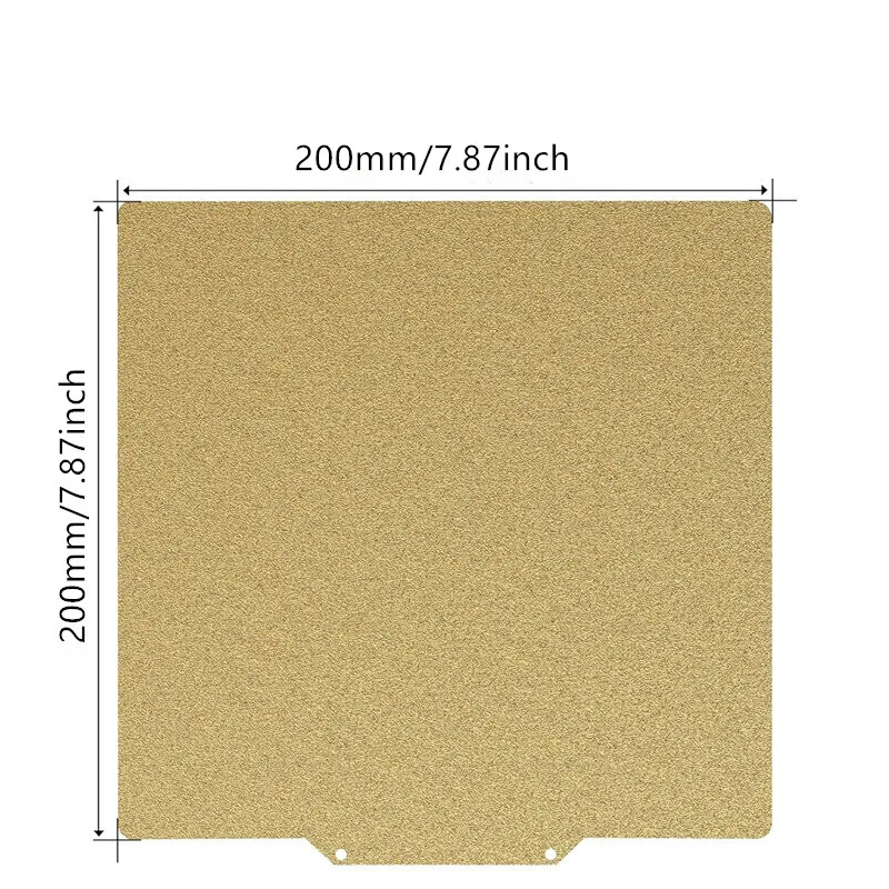 Doppelseitig strukturiertes PEI-Blatt, 200 x 200 mm, magnetische Bauplatte, PET-PEO-PEI-Federstahlbett, starke Haftung für Voron 3D-Drucker – Detail 3