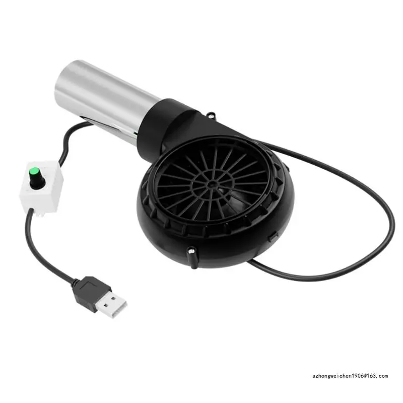 28GF USB5V BBQ Blower With USB Cable Handheld Fan Bellows For Outdoor Cooking