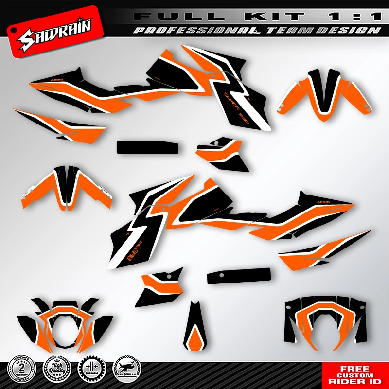 

Sawrain Motorcycle Graphics Backgrounds Decals Stickers Kit Number Name Custom For KTM DUKE 990 2005-2016 990R 2007-2013 003