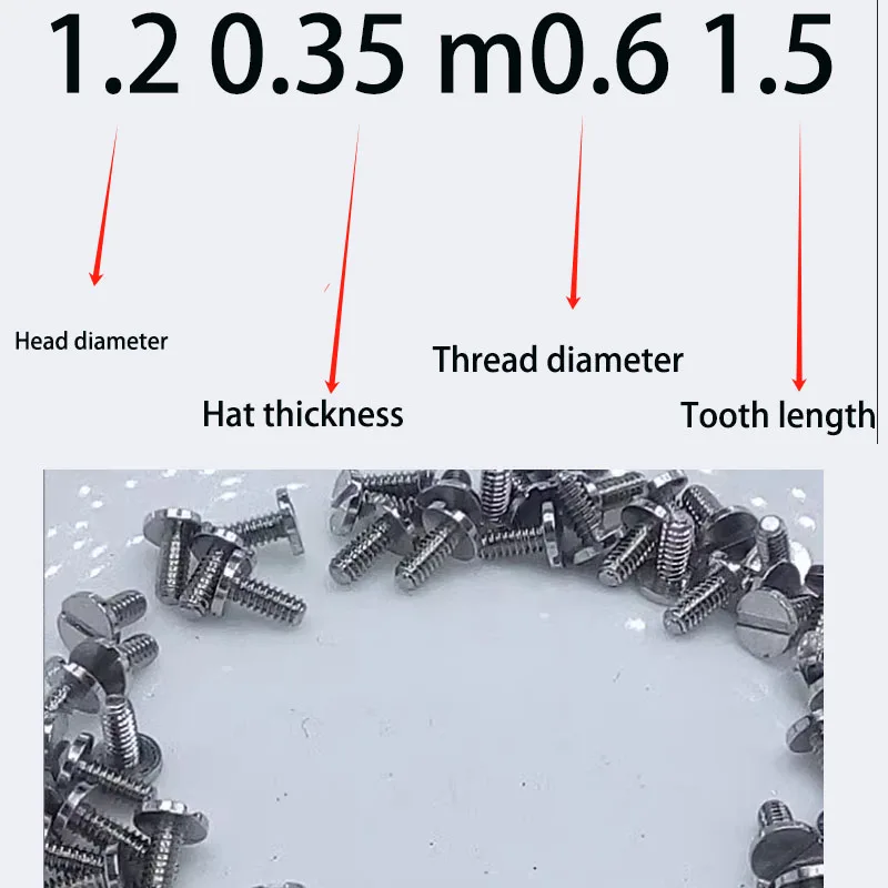 Single slotted flat head precision small screws made of stainless steel M0.5M0.6M0.7M0.8M0.9mm in stock