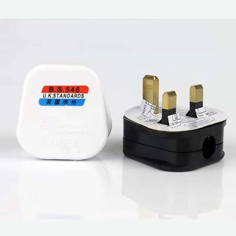 

British Standard 13A Square Pin Plug Triple-pin with Fuse Pipe Industrial Power Cord Wiring Plug