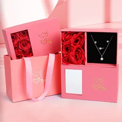 Creative Valentine's Day Rose Jewelry Box Creative Confession Exquisite Gift Box Ring Pendant Jewelry Accessories Packaging Box