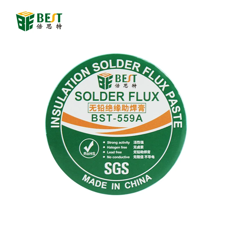 Solder Paste BST-559A SGSLead-freeฉนวนกันความร้อนBGA Solder Pasteฟรีล้างการบํารุงรักษาปราศจากสารตะกั่วฮาโลเจน-ฟรีSolder Oil 100G