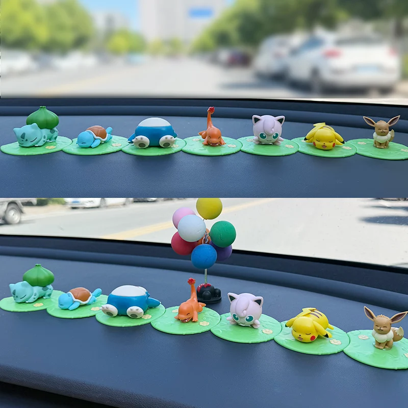 Genuine Pokemon Pikachu Keychain Snorlax Squirtle Eevee Anime Action Figures Toys Keyring Fragrance Pendant Halloween Gifts