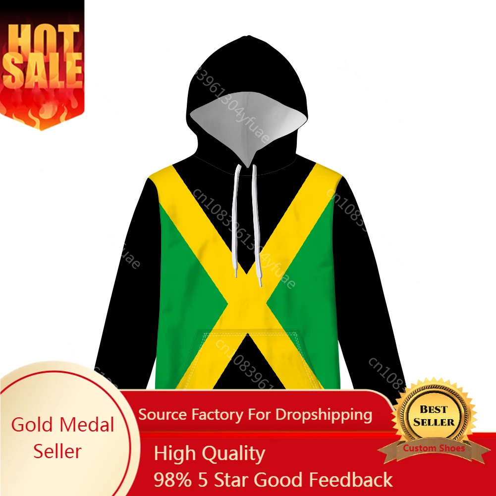 Jamaica Zipper Hoodie Diy Custom Made Name Number Sweatshirt Nation Flag Jm Jamaican Country College Print Photo Logo Clothes