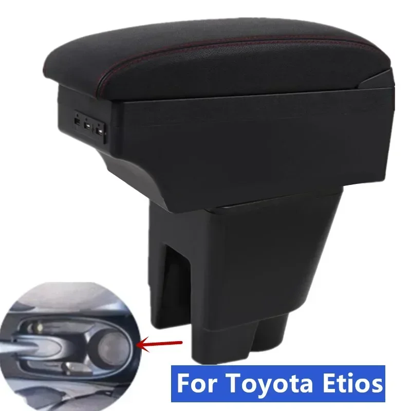 Car Armrest For Toyota Etios Armrest Box For Toyota Etios Central storage Box with USB Interior Car Accessories