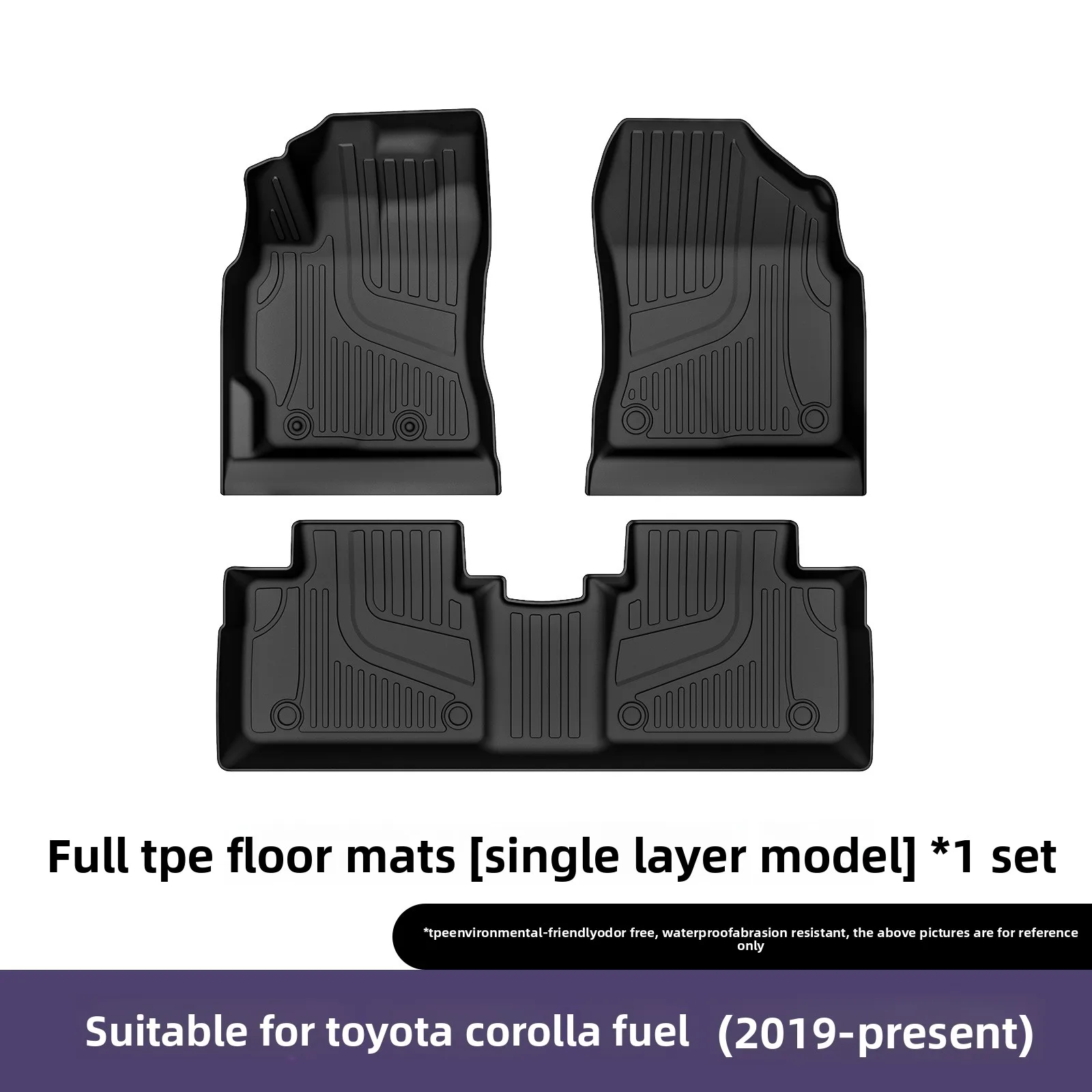 LHD Perfect Fit TPE Mats for 19-25 Corolla Toyota Corolla - All-Weather Anti-Slip Wear-Resistant Eco-Friendly Custom Fit