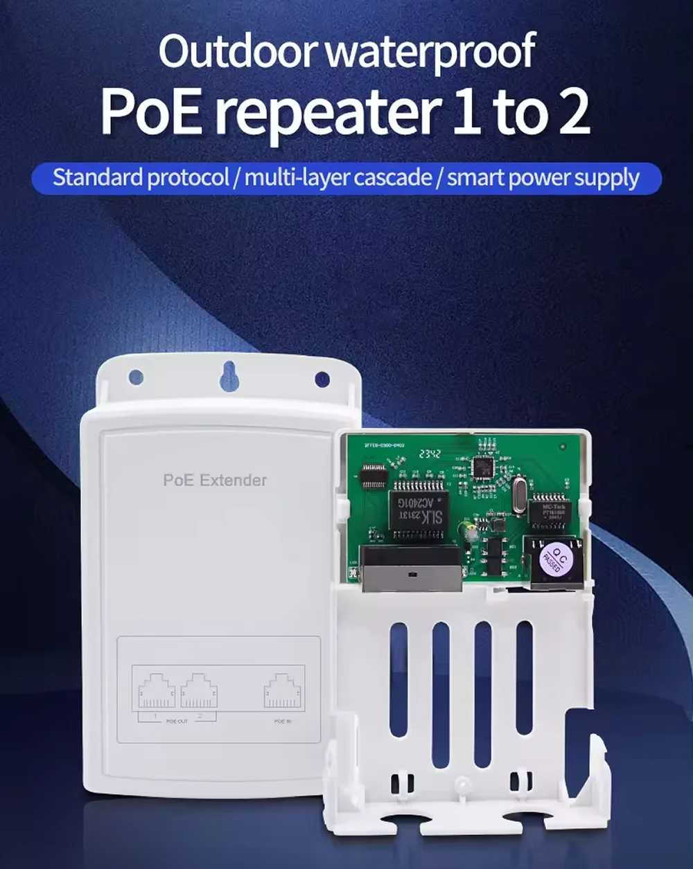 Imagem -03 - Poe Repetidor Poe a à Prova Dágua 10 100mbps Baixo Consumo de Energia Ethernet Extensor ao ar Livre Divisor de Rede