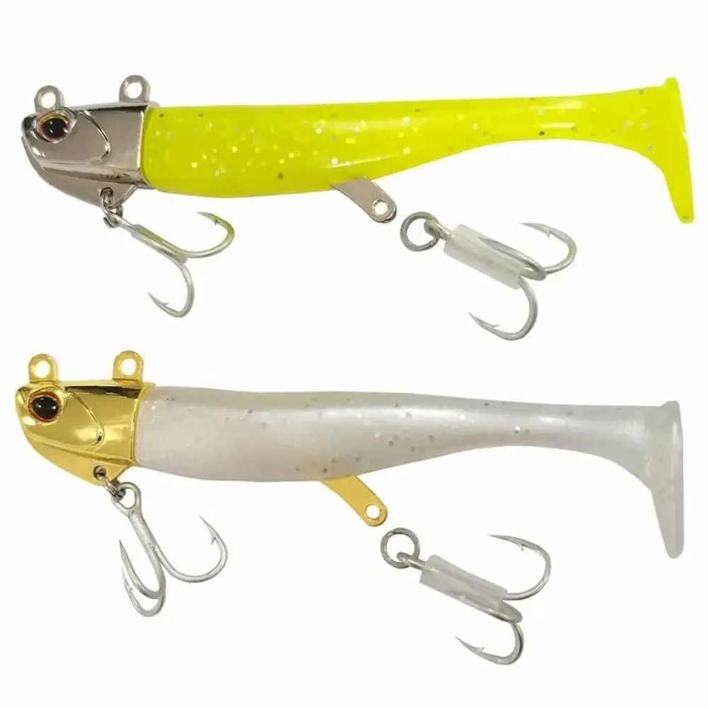 Señuelo de pez blando de 30g/108mm, plumas de caballa, cebo Artificial suave de acero al carbono, lubina de bacalao, plantilla de aleación de Zinc, señuelo con cabeza, anzuelo de pesca de plomo