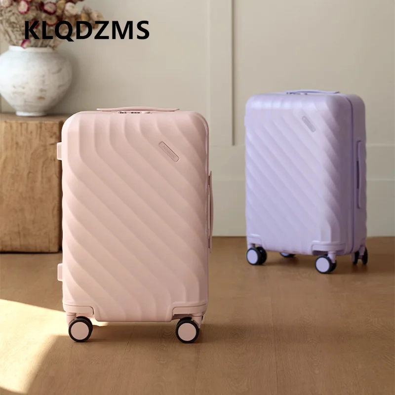 KLQDZMS High quality suitcase ABS+PC boarding box large capacity trolley case 20