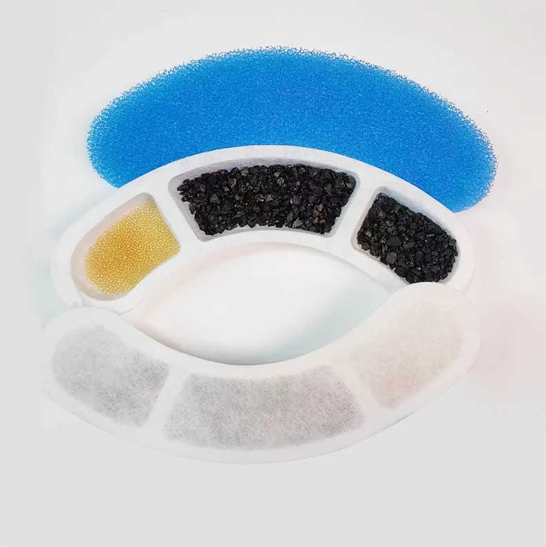 12-teiliges Katzenbrunnen-Filterset mit Aktivkohle-Ersatz für Transparente Wasserspender, Katzenwasserfilter und Schwämme – Detail 3