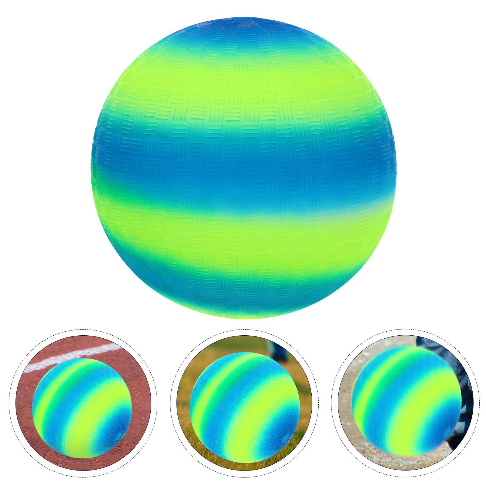 Klopfball 8,5 Zoll PVC Regenbogen-Spielplatzbälle für Kinder im Alter von 8 bis 12 Jahren Hüpfspielzeug Material Outdoor-Indoor-Spiele