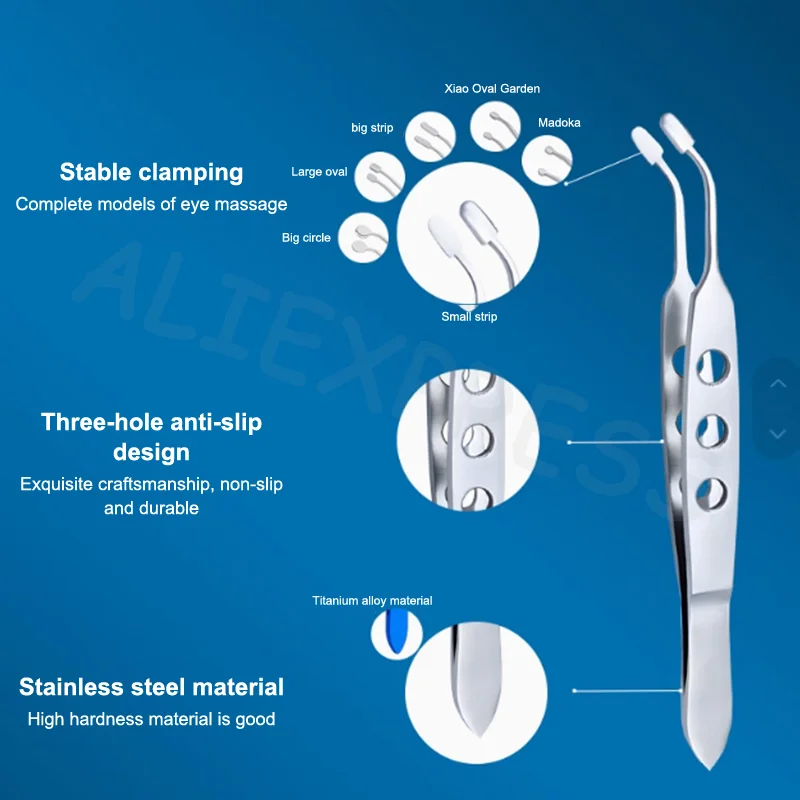Pince à cils en acier inoxydable, expresseur métallique pour extensions, pince à paupières précise pour maquillage, forceps pour glandes de Meibom, clip pour femmes