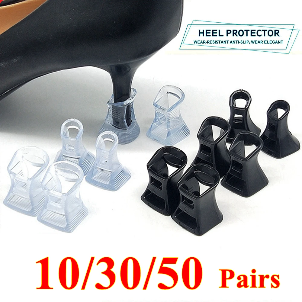 

10/30/50 Pairs Heel Stoppers High Heeler Antislip High Heel Protectors Covers Dancing Stiletto Covers for Outdoor Wedding Party
