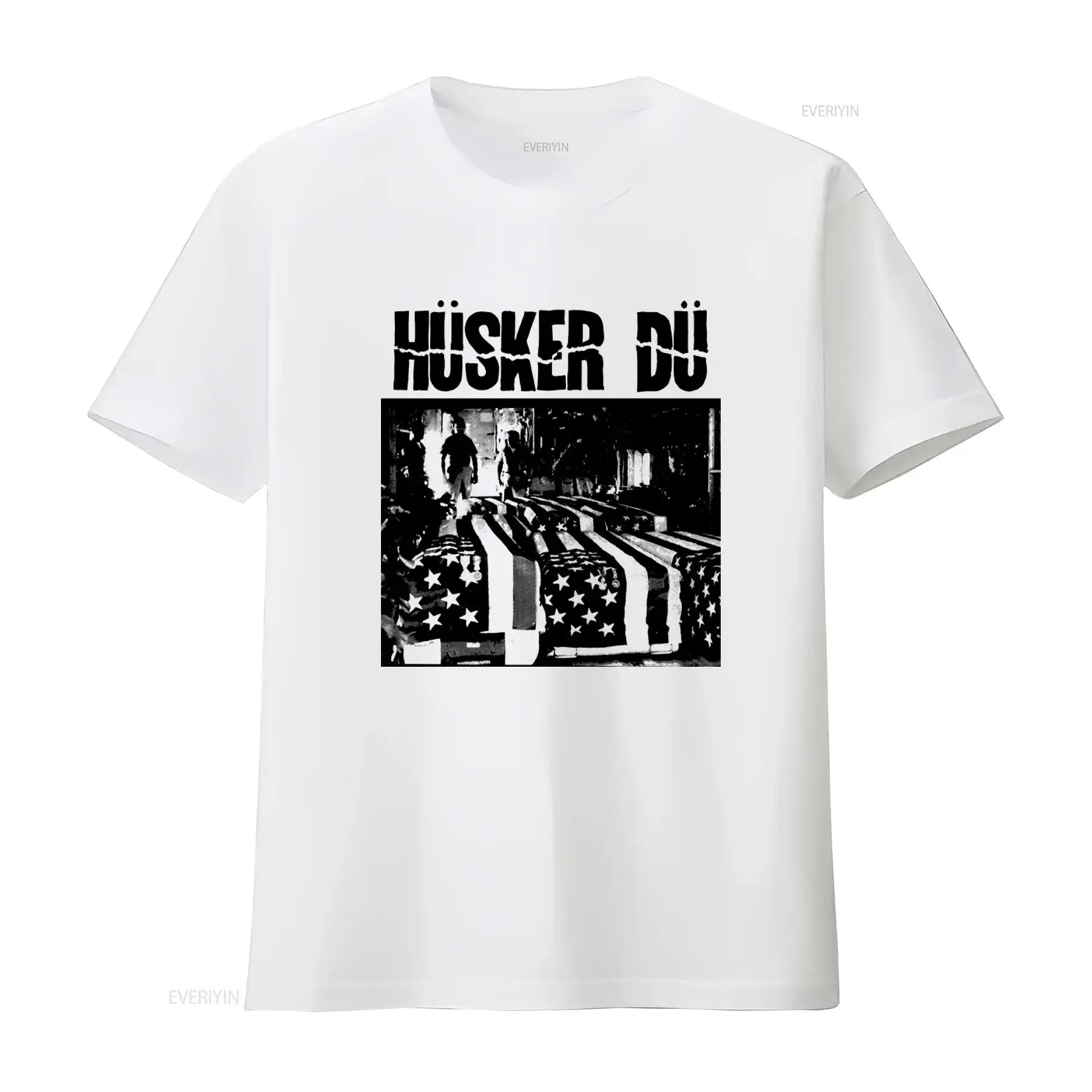 Husker Du Everything Falls Apart Fun Logo T Shirt American Flag Design Available in Multiple Sizes and Colors vintage Washed