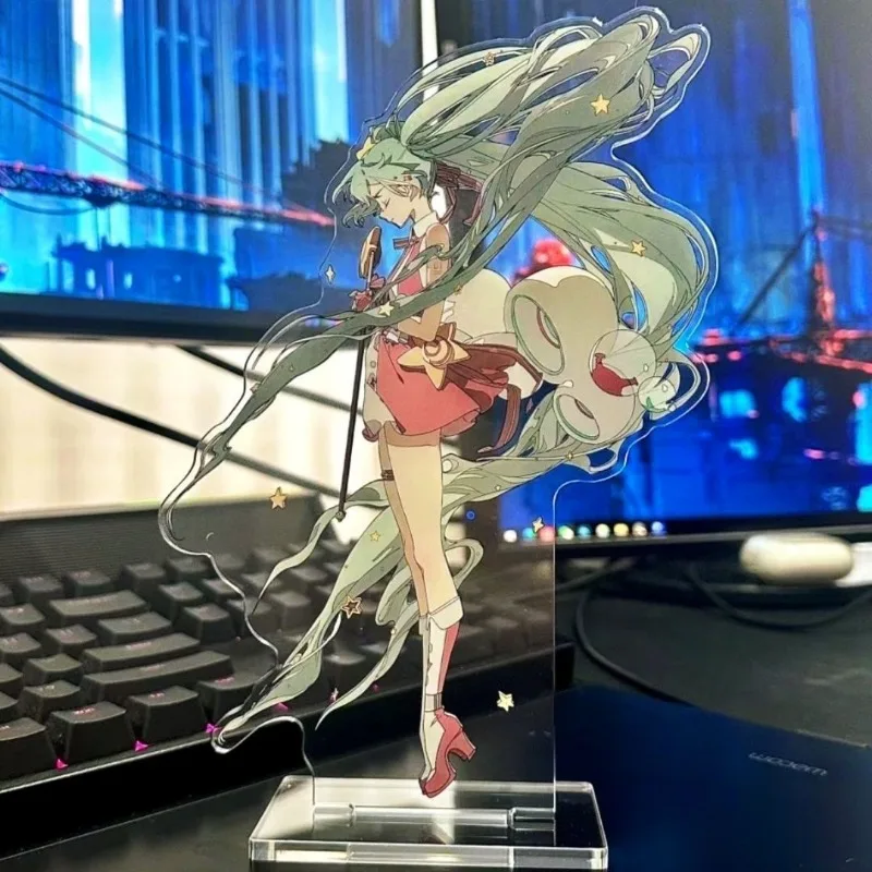 Nowy Hatsune Miku akrylowy stojak rysunek Hatsune Miku projekt Diva urządzenia peryferyjne anime dobrze wyglądający delikatny prezent na biurko