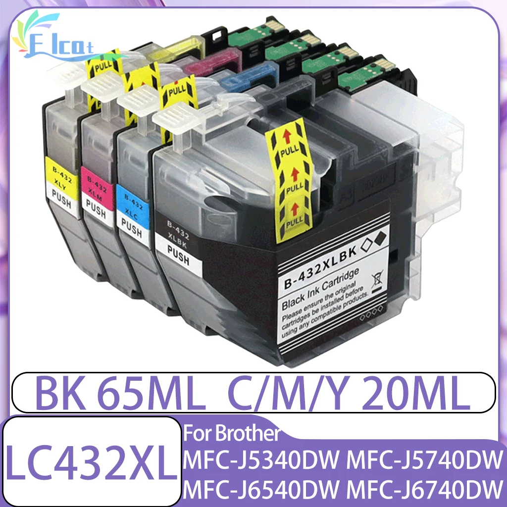 

LC432 LC432XL картридж, совместимый с принтером Brother Inkjet MFC-J5340DW MFC-J5740DW MFC-J6540DW MFC-J6740DW MFC-J6940DW