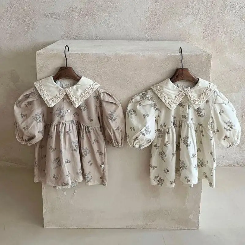 Infant Autumn Clothes Girl Baby Sweet Floral Print Princess Dress Newborn Infant 3d Flower Cotton Dresses For Wedding And Party