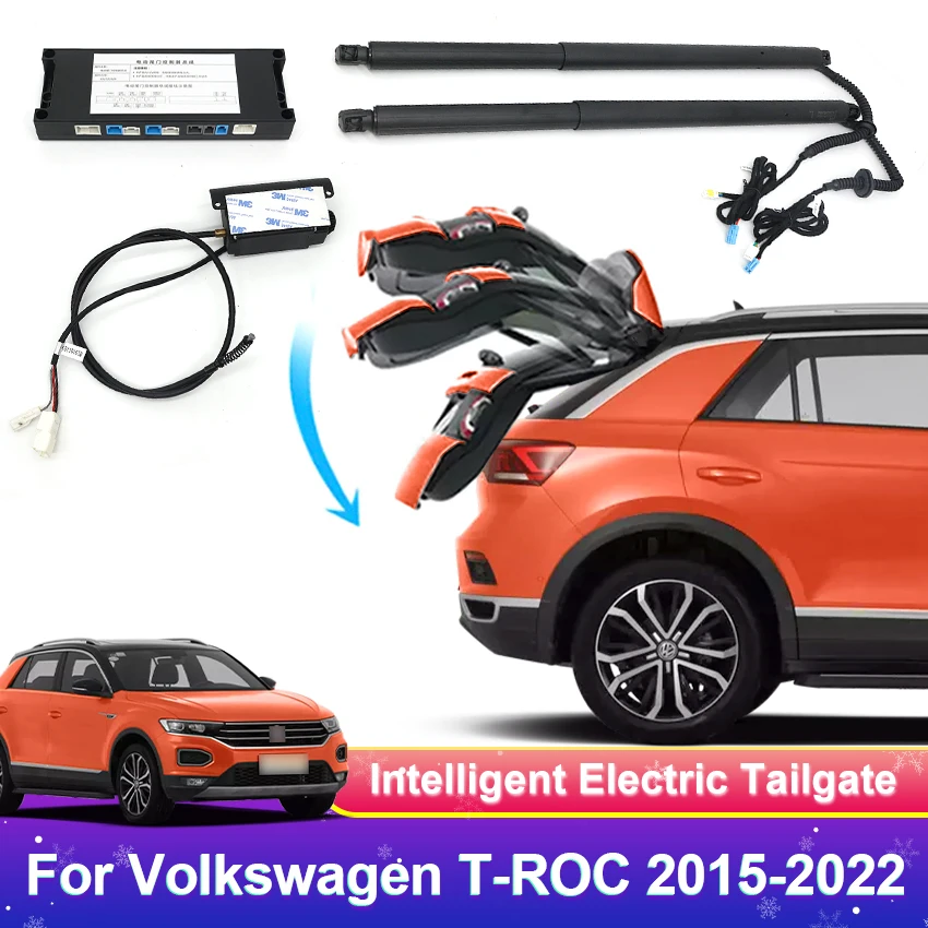 Car Electric Tailgate Automatic Lifting Electric Trunk Drive Kick Sensor Rear Door Power Kit For Volkswagen VW T-ROC 2018-2023