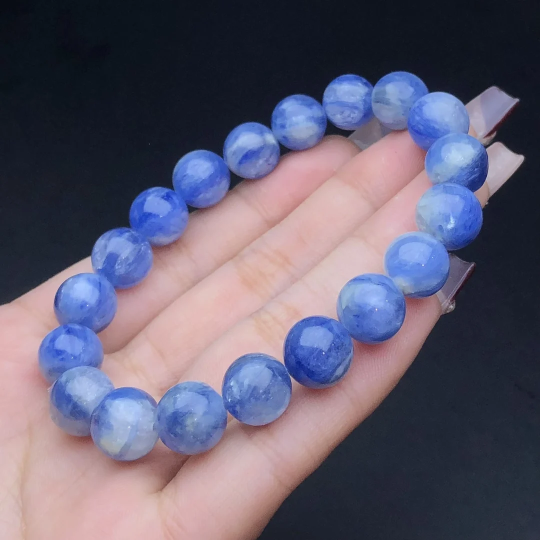 

10MM Natural Kyanite Bracelet Women Fashion Charm Crystal Healing Energy Yoga Jewelry Holiday Gift 1PCS