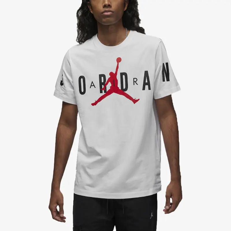 

Официальная мужская футболка Nike JORDAN для занятий спортом и фитнесом, повседневная футболка с круглым вырезом и короткими рукавами DV1446-100