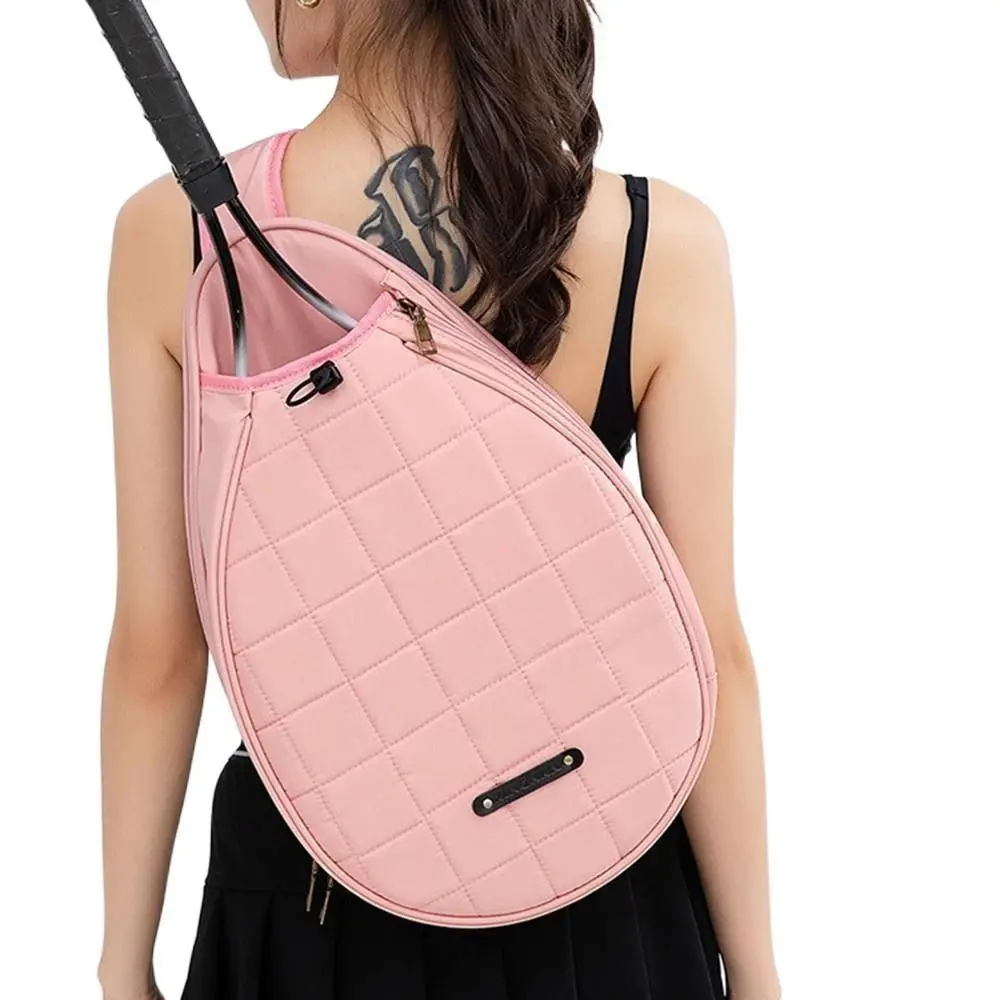 

One Shoulder Tennis Bag Large Capacity Pure Color Badminton Bag Korean Style Beauty Tennis Crossbody Bag Youth