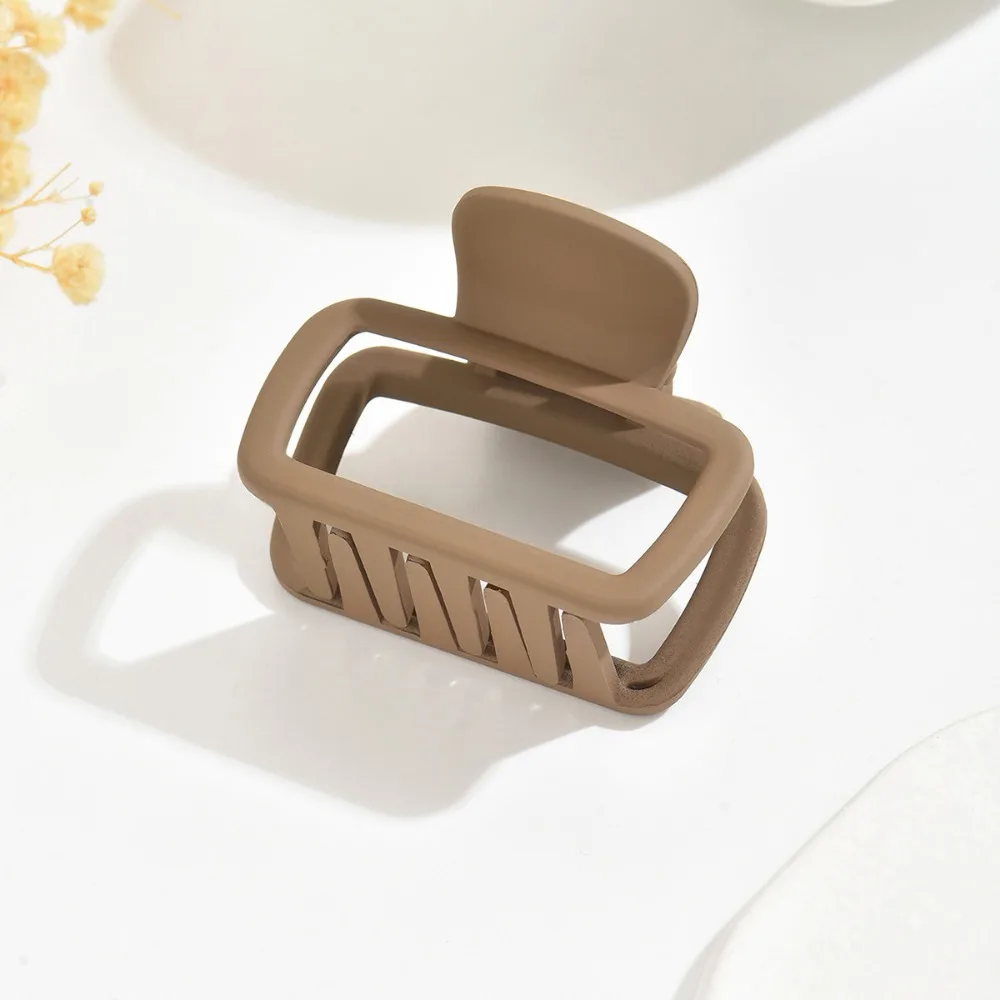2pcs Women's Square Lightweight Hair Claw Clip Fashionable Elegant Hair Accessory Clip Suitable Hair Styling Makeup