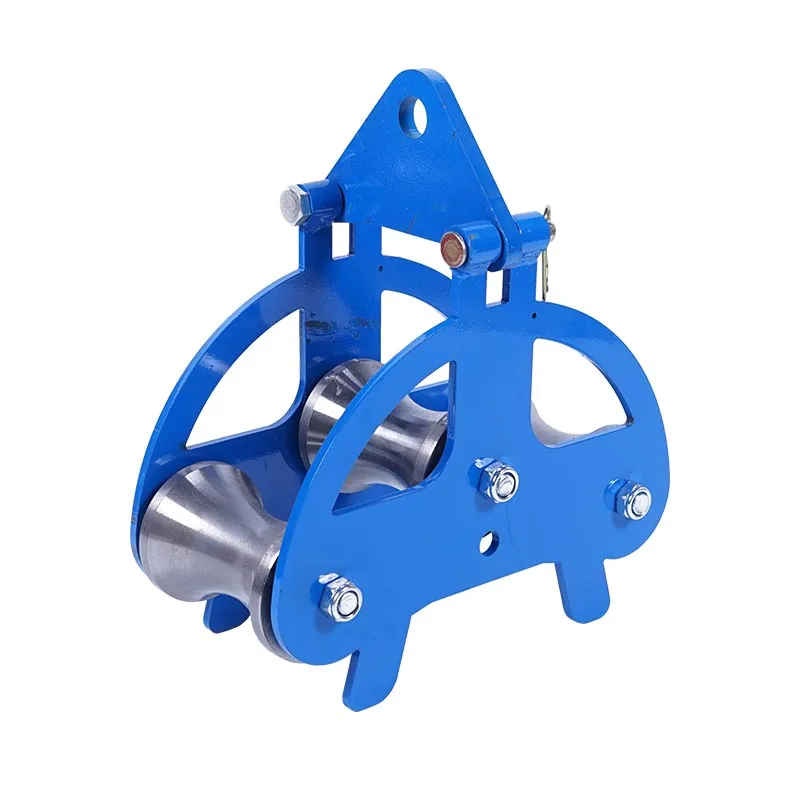 Cable laying pulley, power thickened steel wheel, wellhead C-type pipe opening, cable tray corner cable laying ground pulley