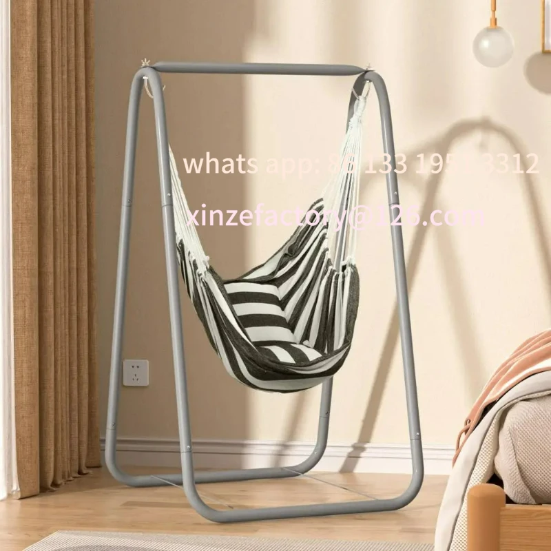 

Customizable Hammock Chair with Stand Max Load 220lbs Heavy-Duty Swing Stand Hammock Chair for Indoor Outdoor