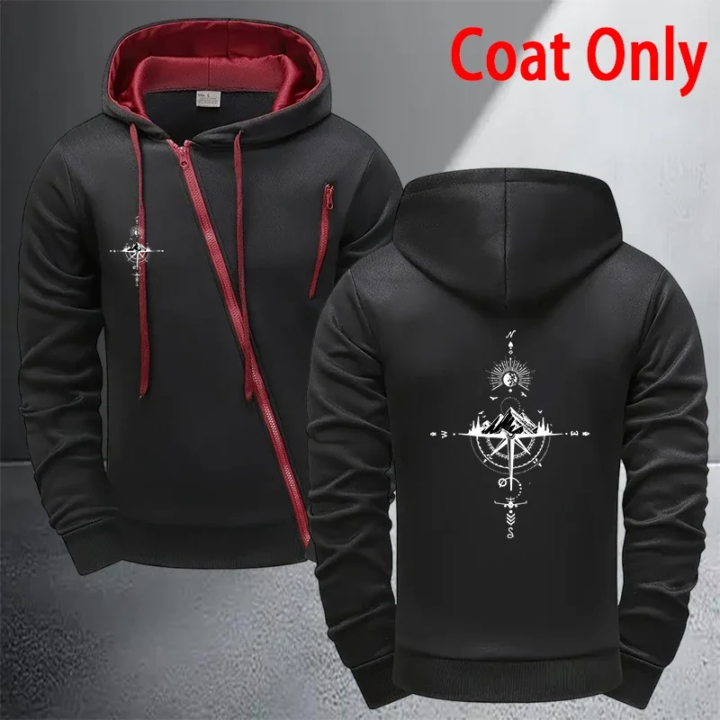 Men's Jacket Tracksuit 2026 Casual Zip Sweatshirts Coat Outdoors Sports Jogging Clothing Autumn Winter Daily Single Hoodie Pants - view 6